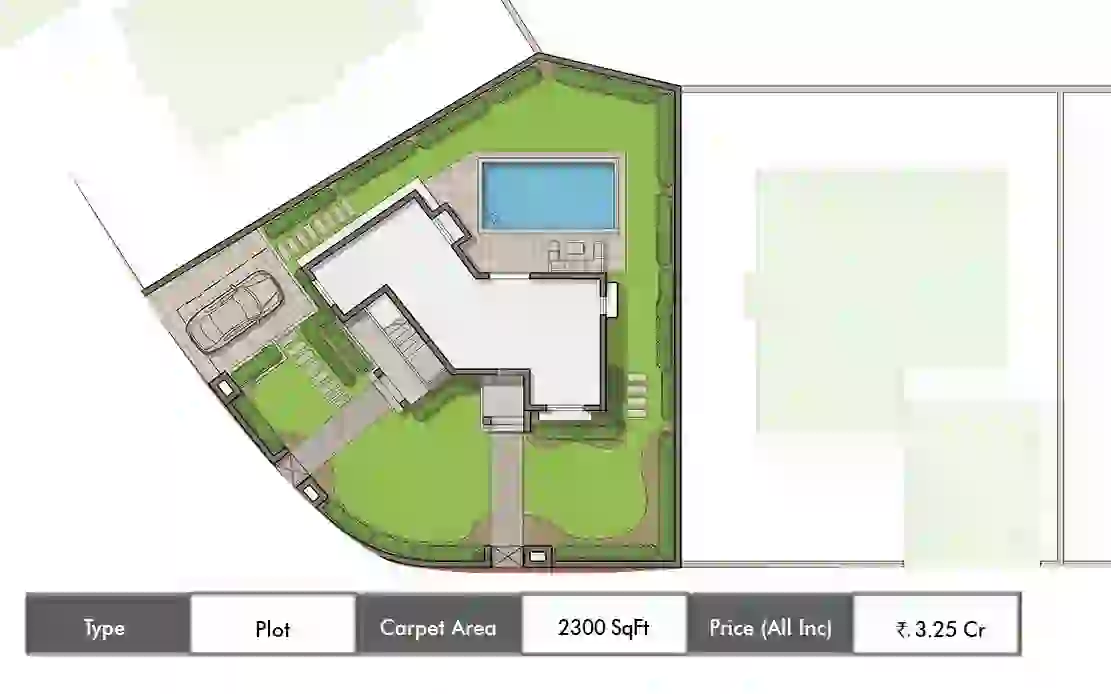 Hiranandani Karjat Plots Plot floor plan, 2300 sq ft carpet area