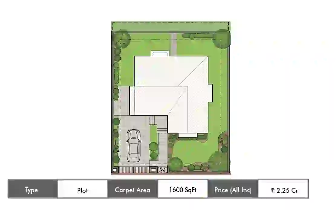 Hiranandani Karjat Plots Plot floor plan, 1600 sq ft carpet area